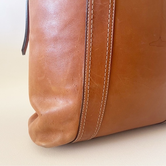 Coach Gigi Tote Bag Vintage Leather Turn Lock Carryall Casual Classic Tan F12888 - Picture 7 of 16